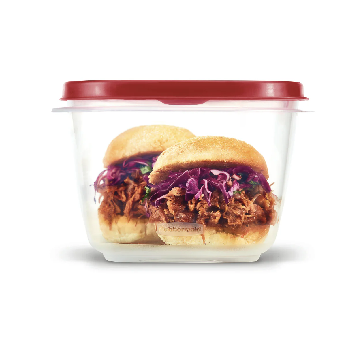 Rubbermaid EasyFindLids Medium Square Food Storage Container with Vents - Red - Image 6