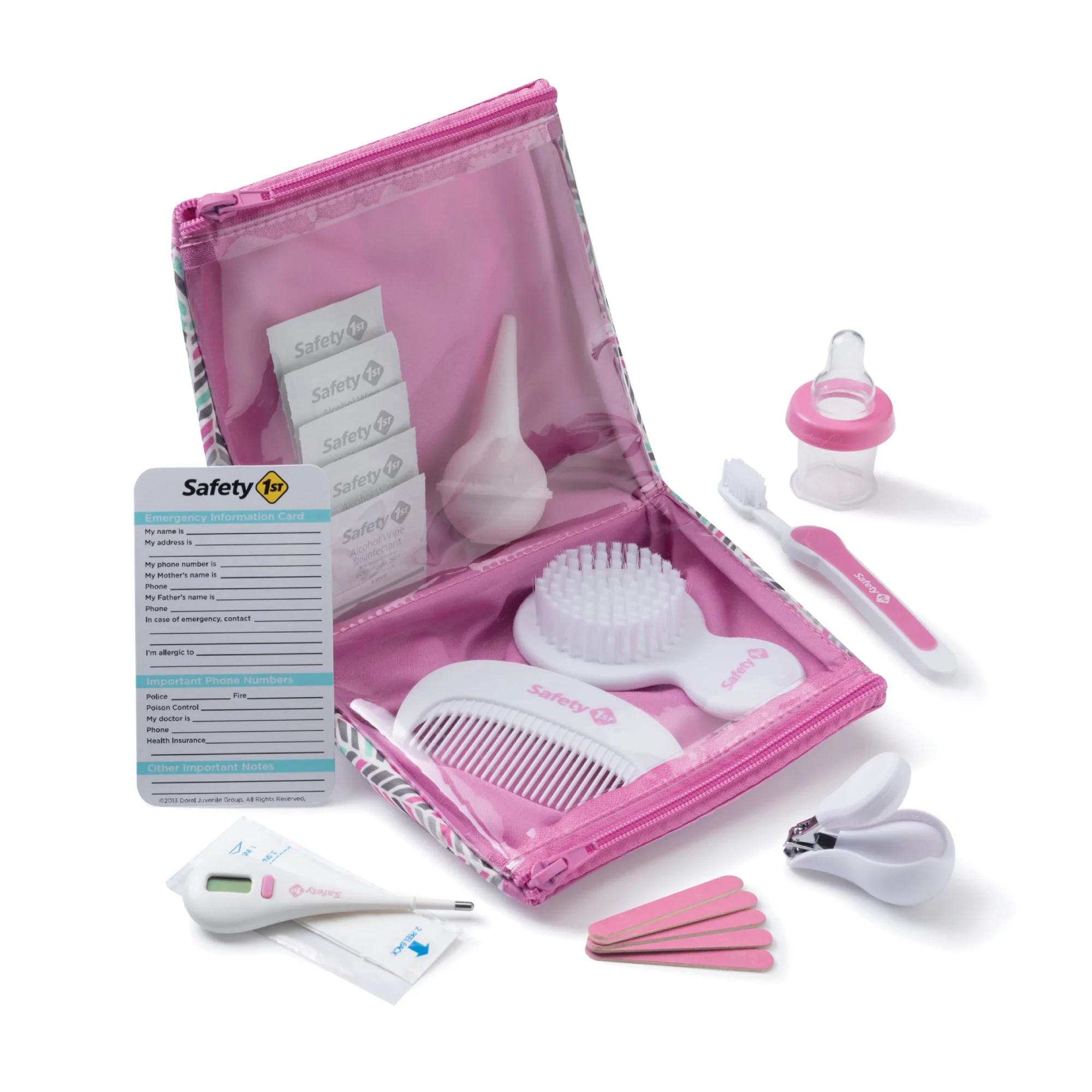 Safety 1st Deluxe Healthcare and Grooming Kit (24-Piece) - Pink