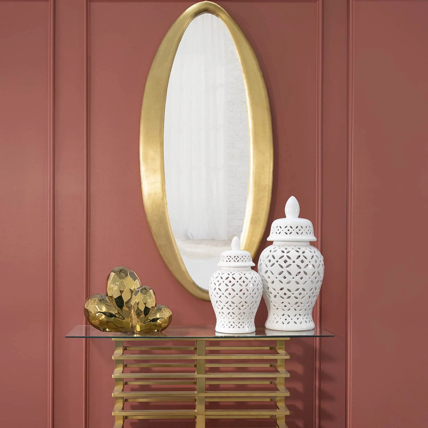 Sagebrook Home Glam Ceramic 8" Heart Sculpture- Gold - Image 6