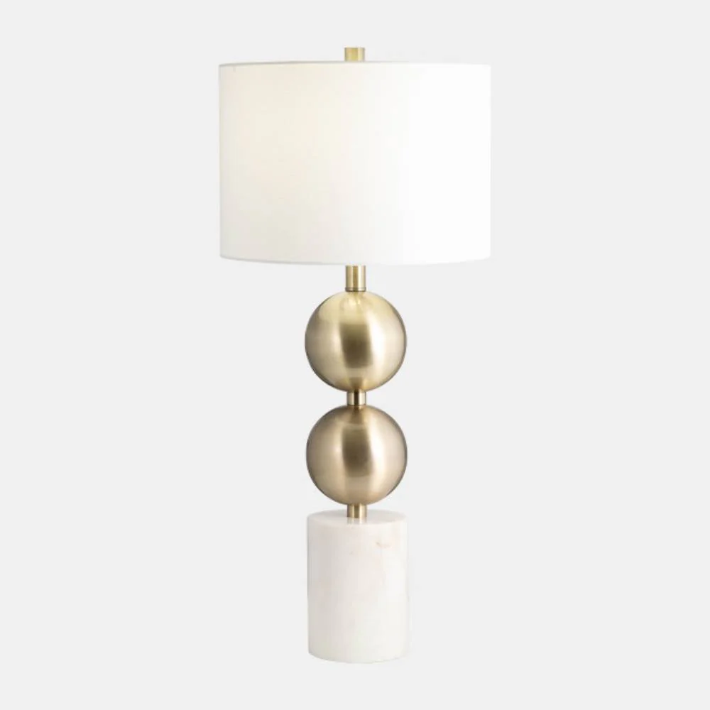 Sagebrook Stacking Orbs 31" Table Lamp - Gold/White - Image 8