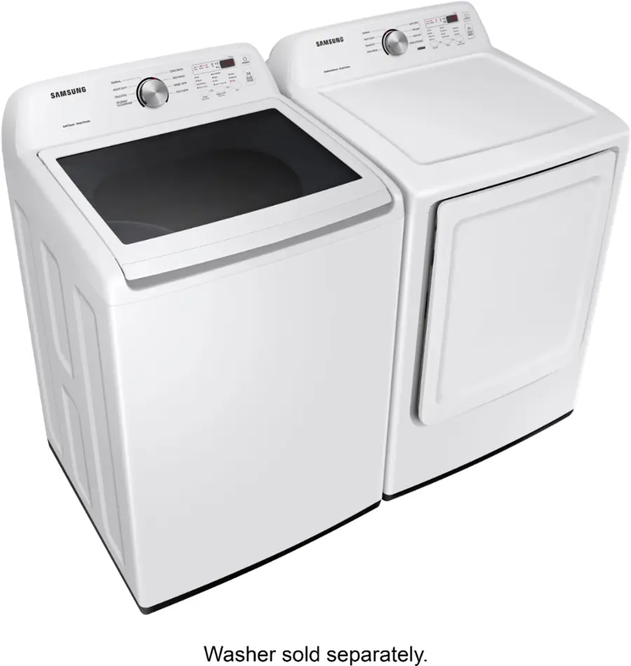 Samsung 7.2 Cu. Ft. Electric Dryer with Sensor Dry - White Model: DVE45T3200W - Image 7