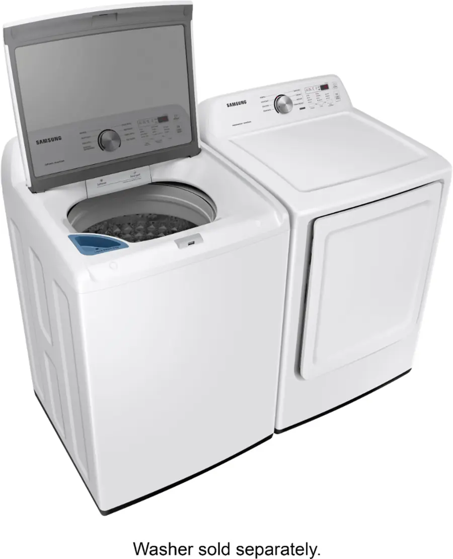 Samsung 7.2 Cu. Ft. Electric Dryer with Sensor Dry - White Model: DVE45T3200W - Image 9