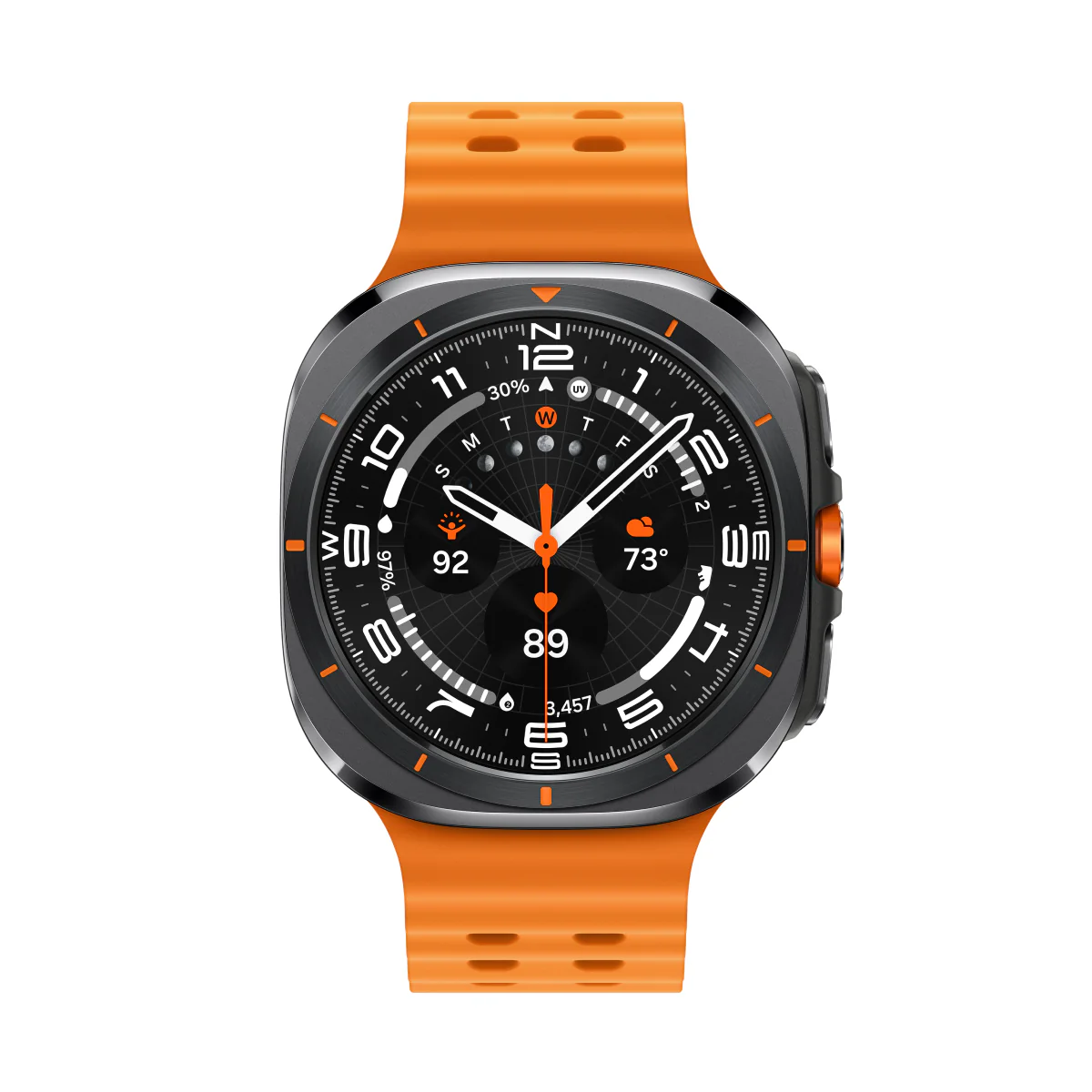 Samsung Galaxy Ultra Watch Titanium Case Smartwatch with Orange Band - LTE - Image 2
