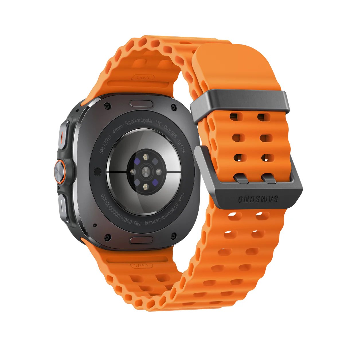 Samsung Galaxy Ultra Watch Titanium Case Smartwatch with Orange Band - LTE - Image 6
