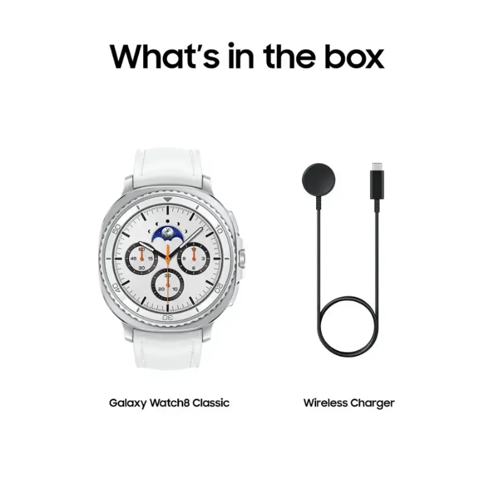 Samsung Galaxy Watch8 Classic 46mm Stainless Steel Case Smartwatch with Hybrid Band - Bluetooth - Image 6