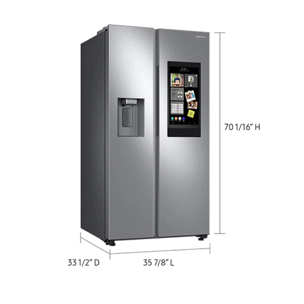 Samsung RS27T5561SR 26.7 cu. ft. Family Hub Side by Side Smart Refrigerator in Fingerprint Resistant -Stainless Steel - Image 8