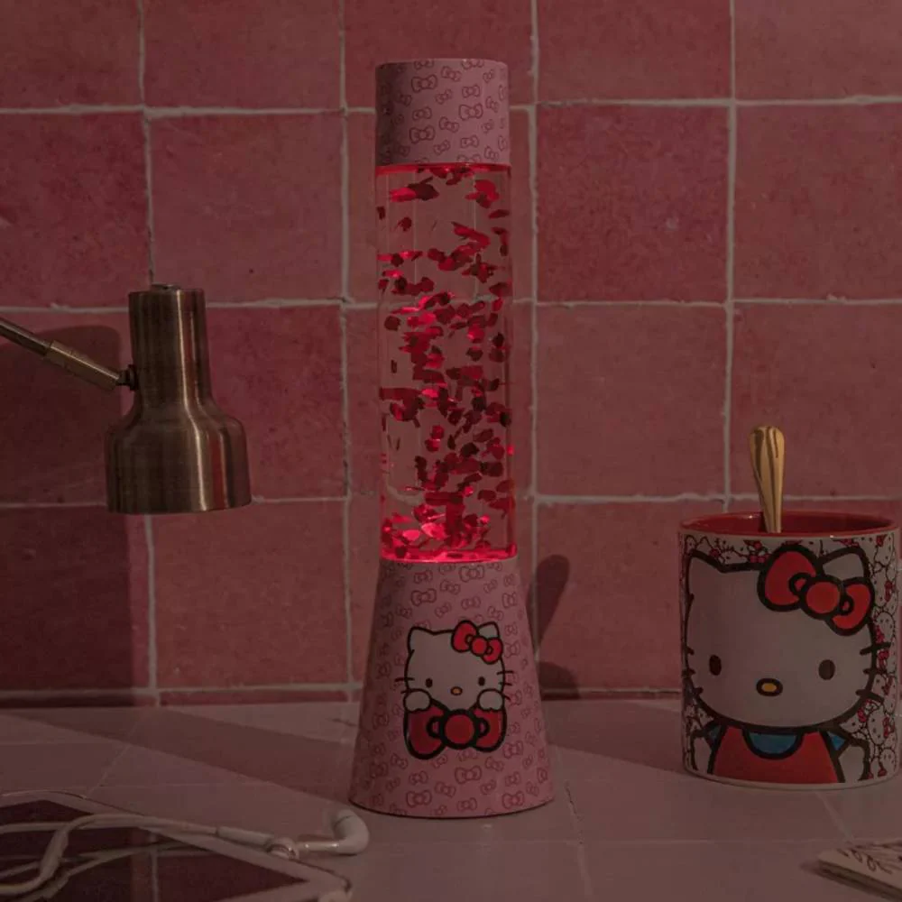 Sanrio Hello Kitty 12" Glitter Motion Mood Light - Pink - Image 5
