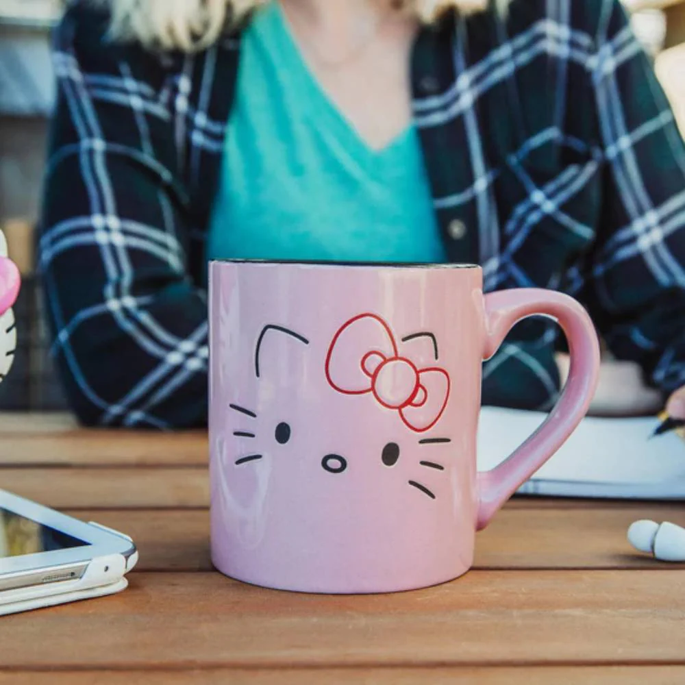 Sanrio Hello Kitty 14 oz Ceramic Wax Resist Mug - Pink - Image 6