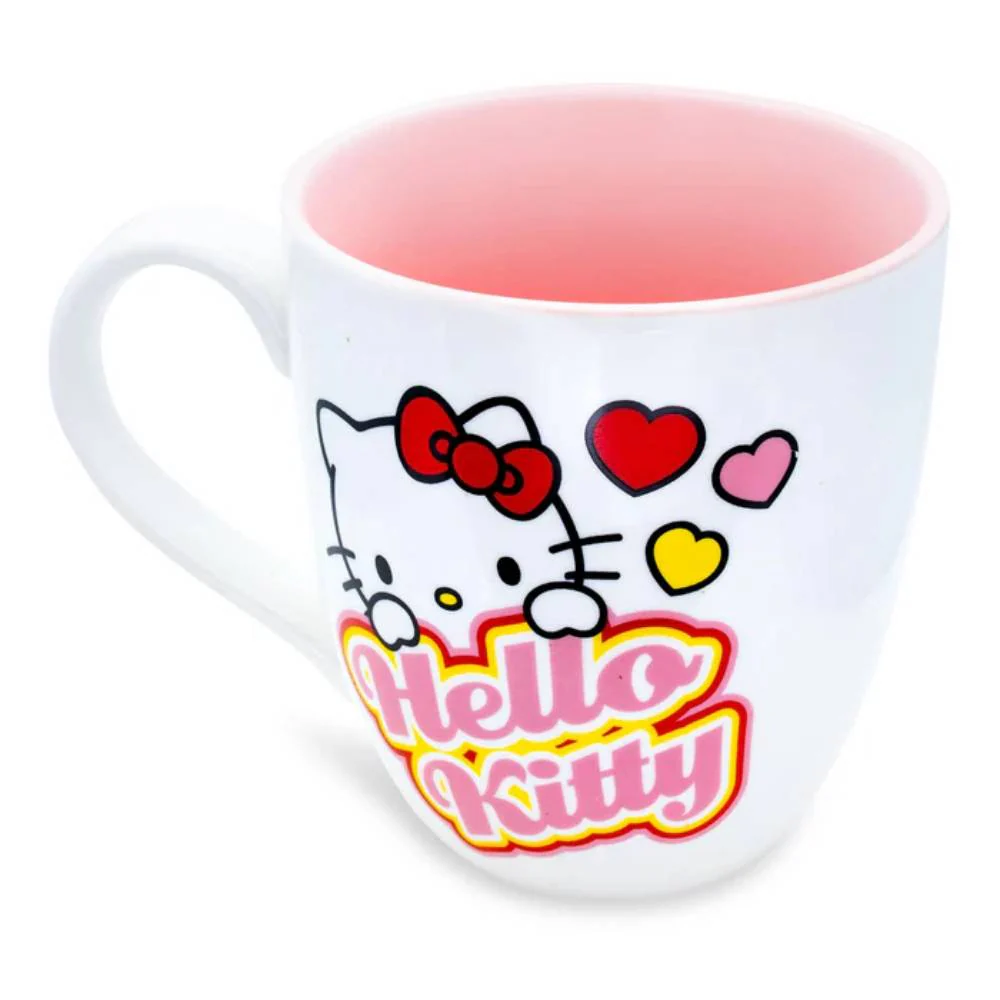 Sanrio Hello Kitty 18 oz Hearts Ceramic Mug - White - Image 2