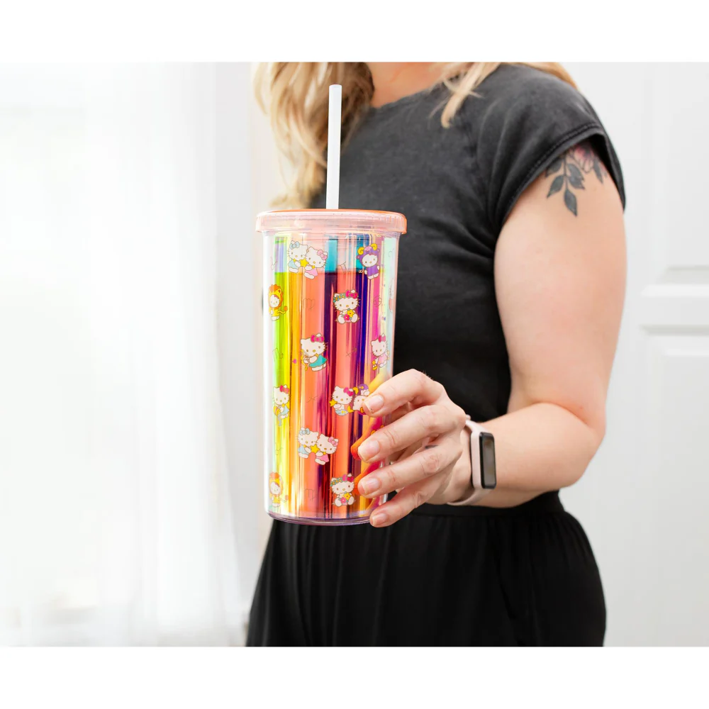 Sanrio Hello Kitty 20 oz Zodiac Carnival Cup with Lid and Straw - Multicolor - Image 8