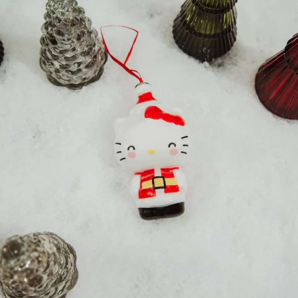 Sanrio Hello Kitty 4" Shatterproof Decoupage Ornament - White/Red - Image 5