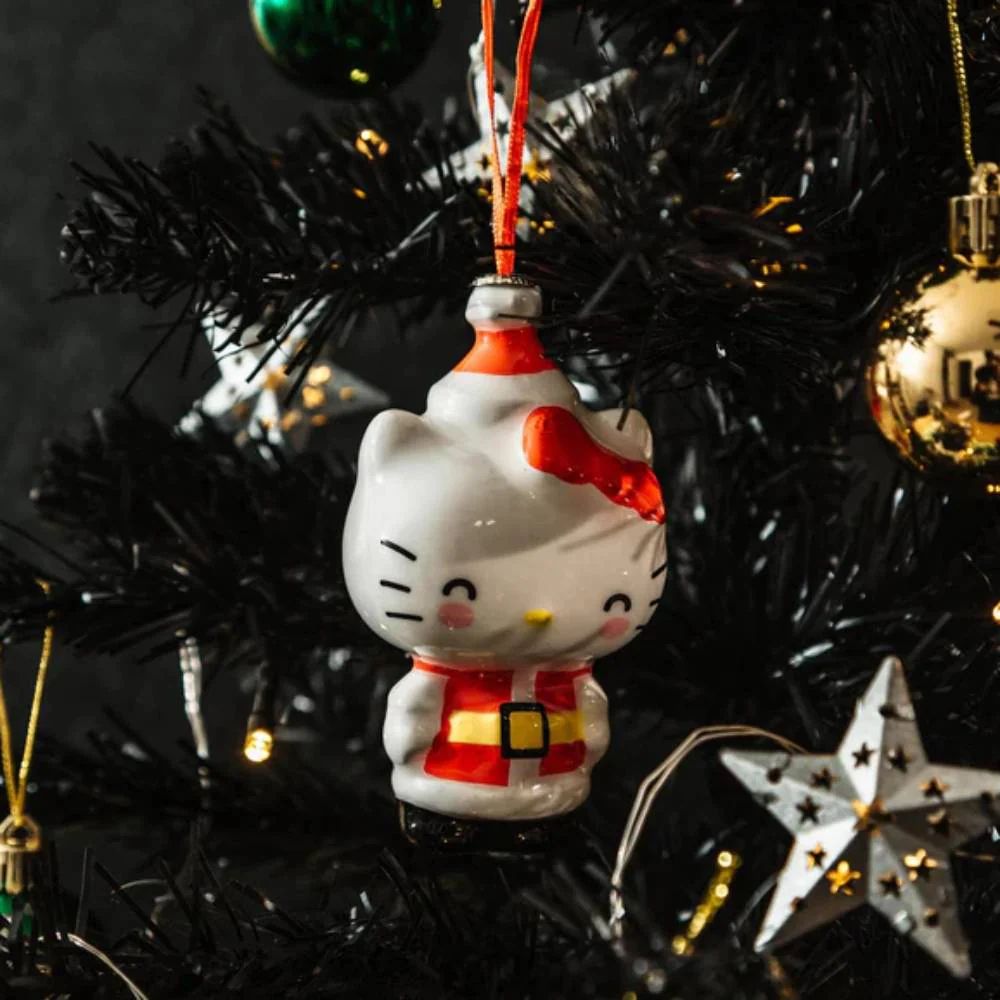 Sanrio Hello Kitty 4" Shatterproof Decoupage Ornament - White/Red - Image 6