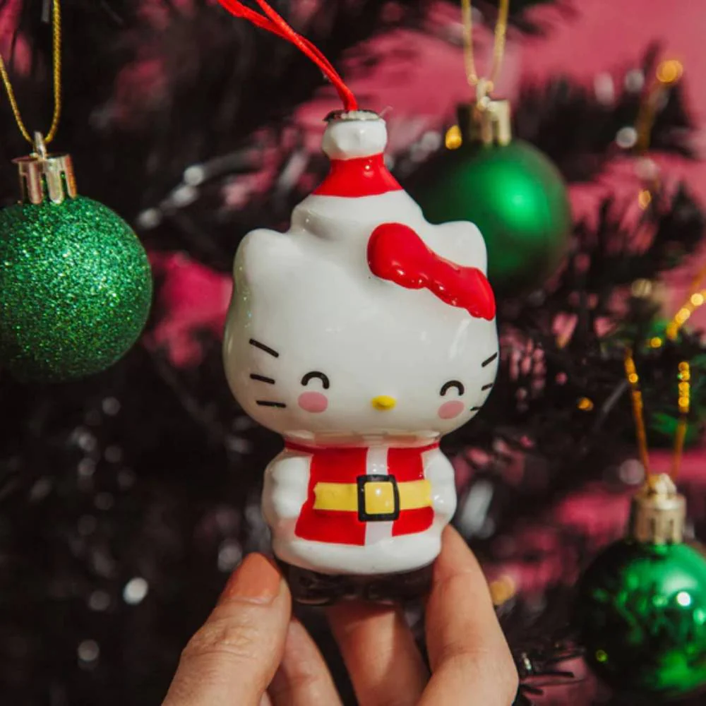 Sanrio Hello Kitty 4" Shatterproof Decoupage Ornament - White/Red - Image 8