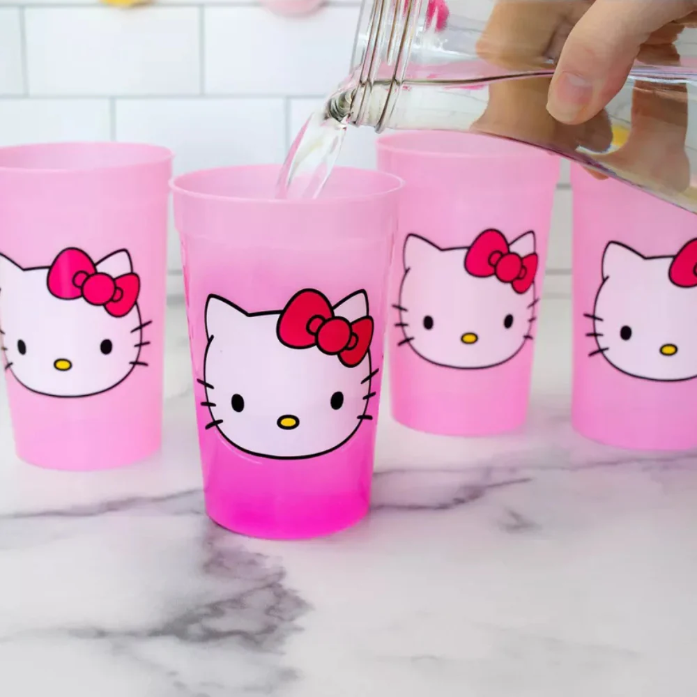 Sanrio Hello Kitty Color-Change Plastic Cup Set (4-Pieces) - Image 7