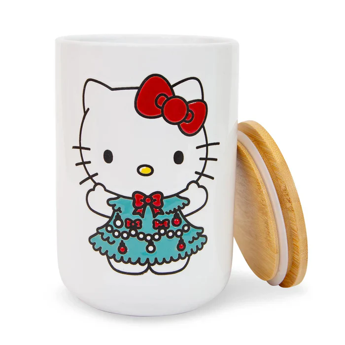 Sanrio Hello Kitty Holiday 7" Ceramic Snack Jar - White - Image 2