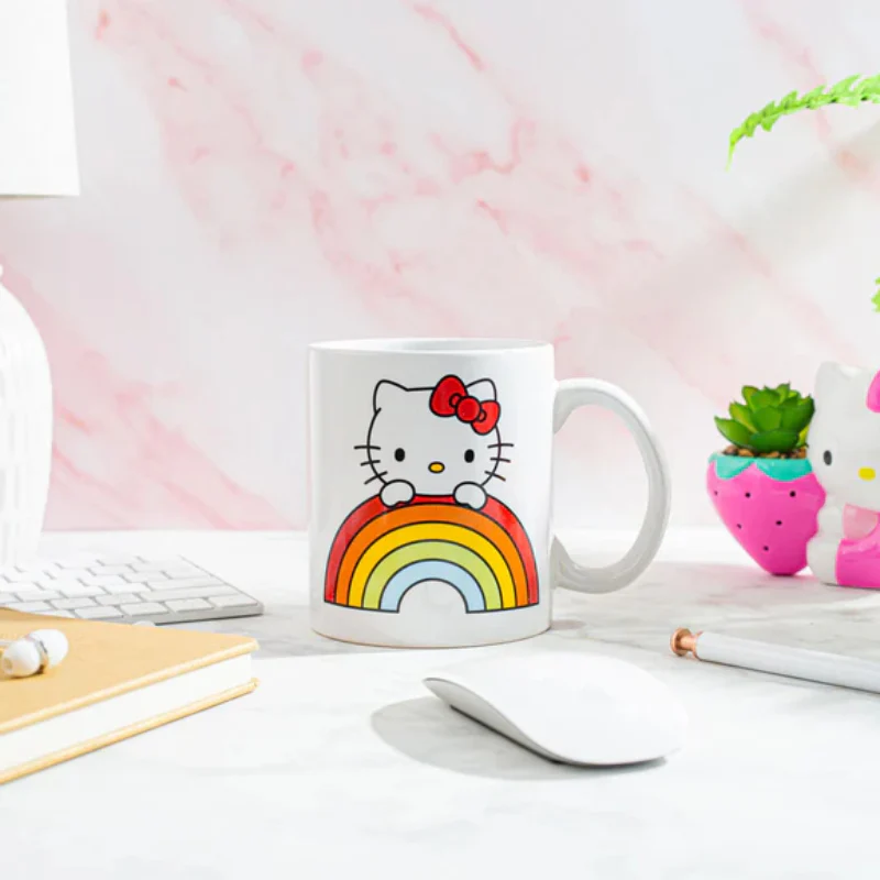 Sanrio Hello Kitty Rainbow Peek 20 oz Ceramic Mug - Multicolor - Image 3