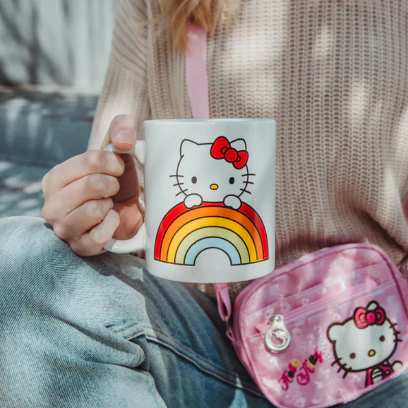 Sanrio Hello Kitty Rainbow Peek 20 oz Ceramic Mug - Multicolor - Image 5
