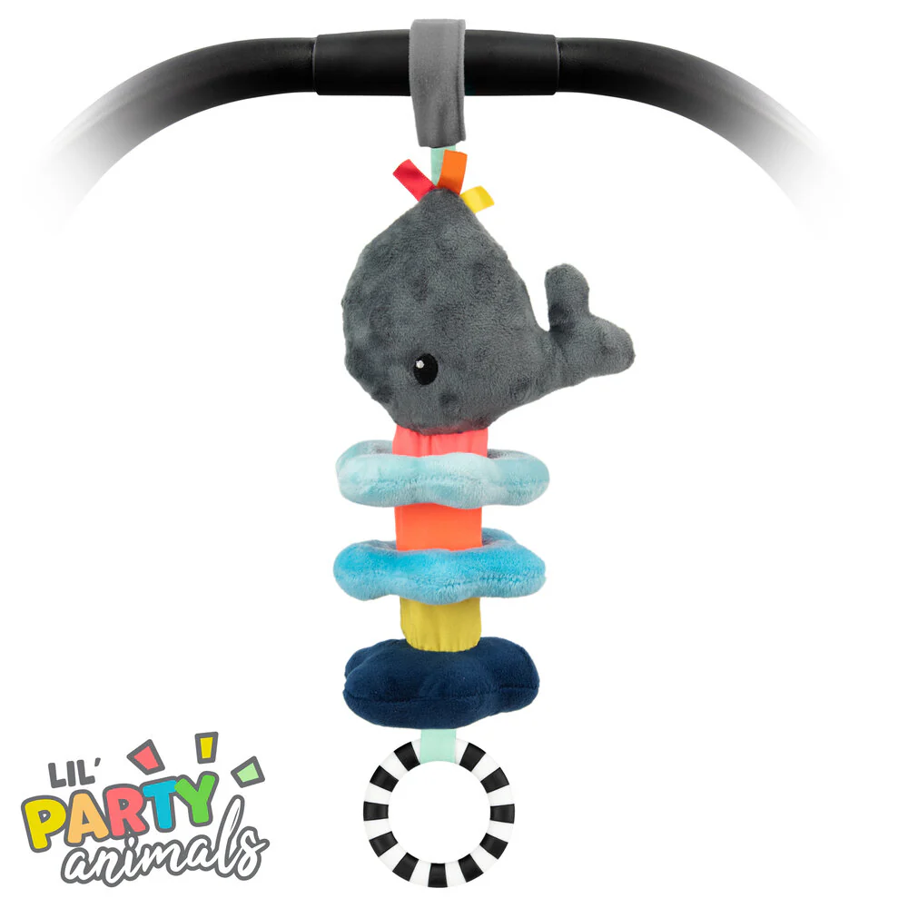 Sassy 12" Wavy Whale Jitter Plush Toy - Image 3