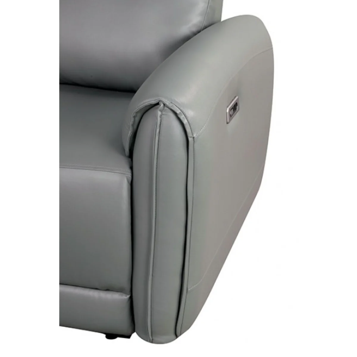 Schlieren 80.5" Power Sofa with Built-in USB-A & USB-C Chargers by Furniture of America - Gray - Image 3