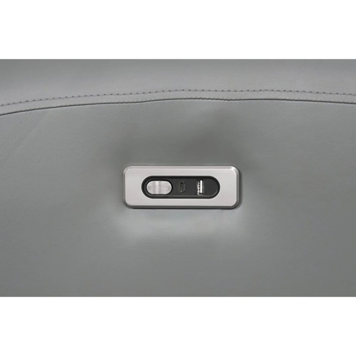 Schlieren 80.5" Power Sofa with Built-in USB-A & USB-C Chargers by Furniture of America - Gray - Image 4