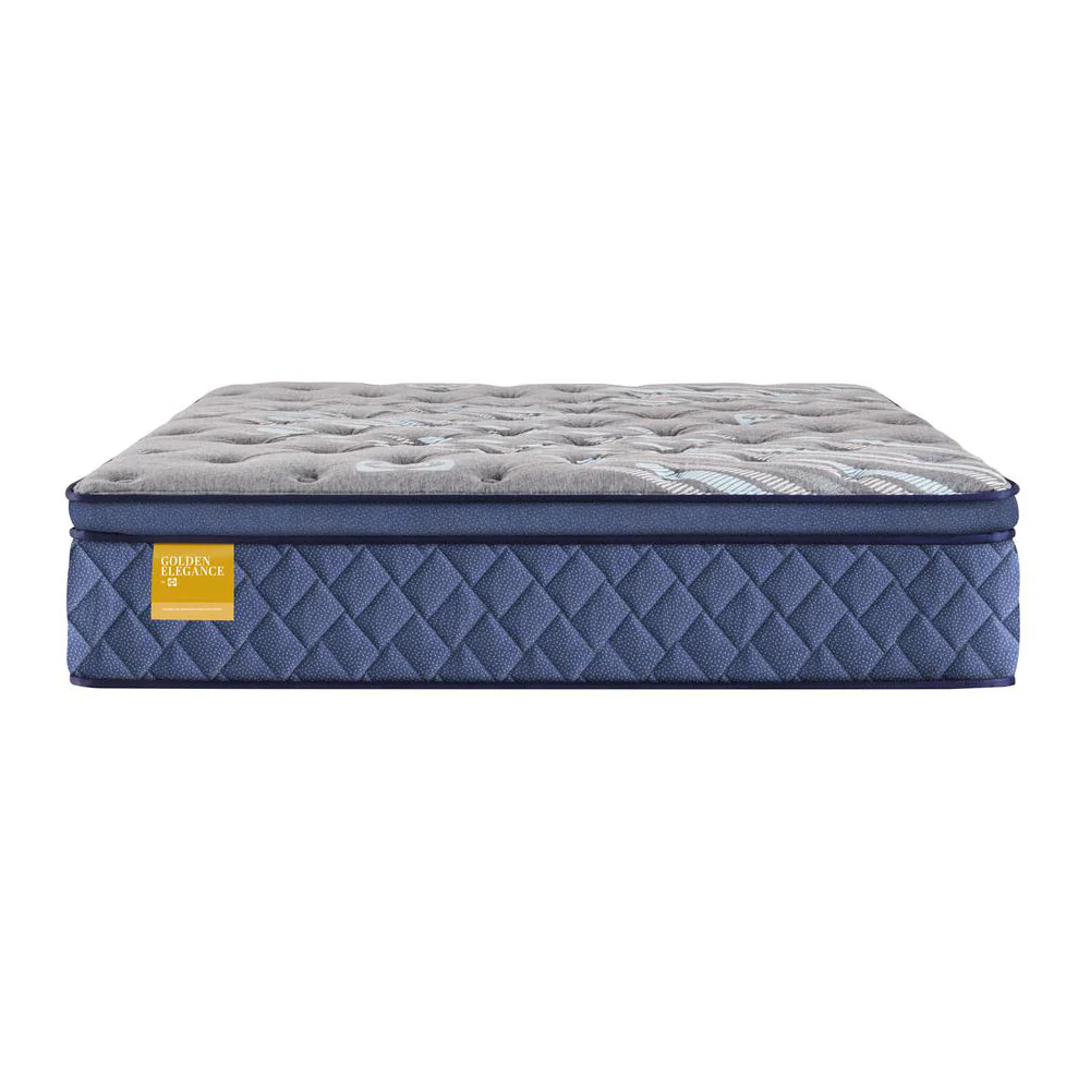 Sealy Featherton Euro Pillow Top Soft Queen - Gray/Blue