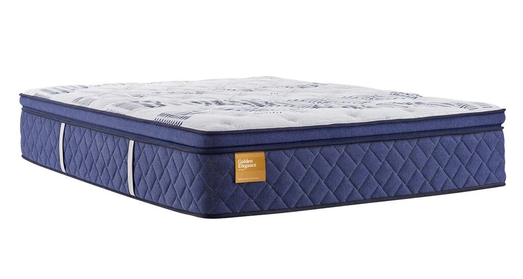 Sealy Remington Spring Euro Pillow Top Queen Size Mattress - White/Blue