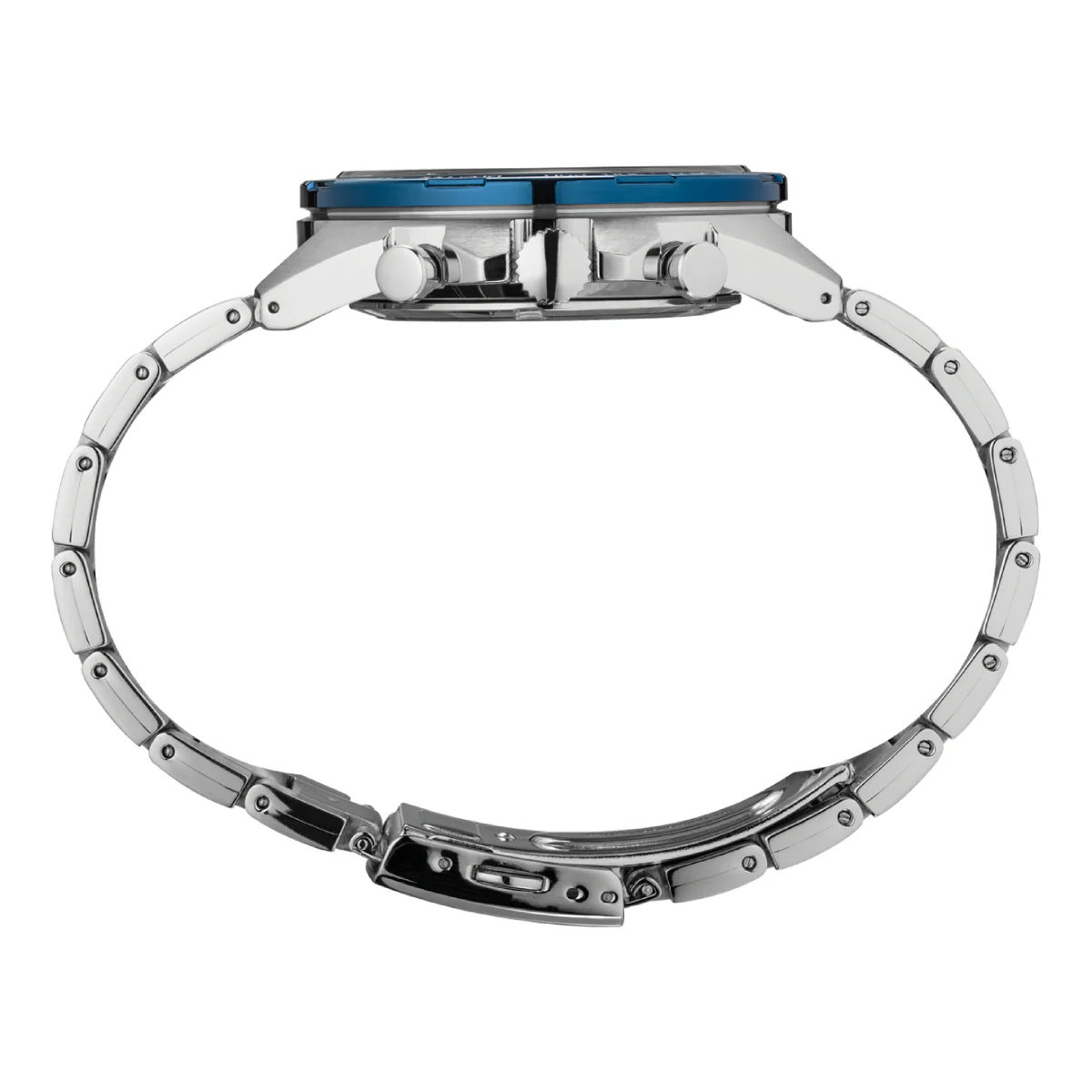 Seiko Essentials Men's 43.9mm Silver-Tone Bracelet Watch - Blue Dial - Image 2