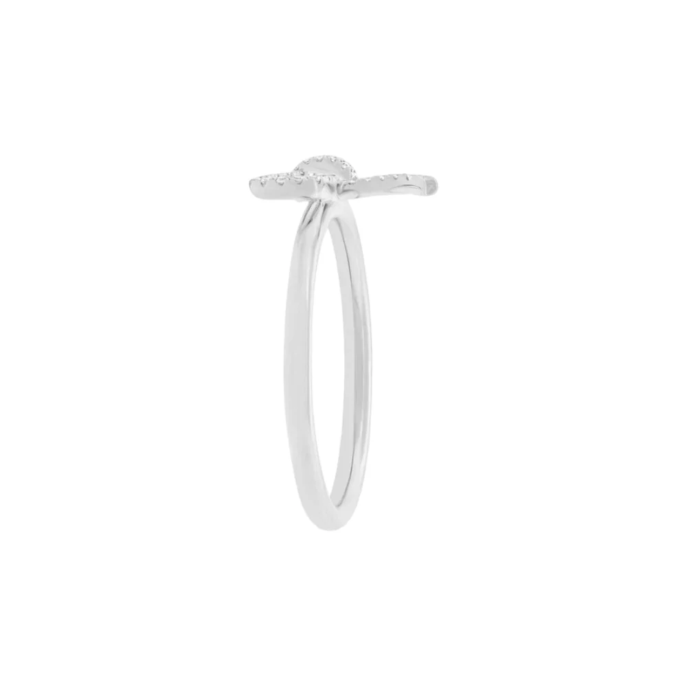 Shy Creation Kate 0.11 ct. Diamond Bow Ring - Size 7 - Image 3