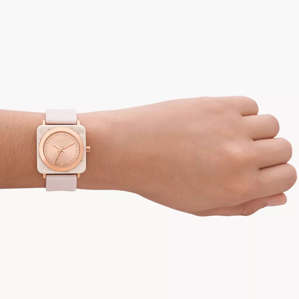 Skechers Calabar Women's 32mm Analog Blush/Pink Strap Watch - Rose Gold Dial - Image 4