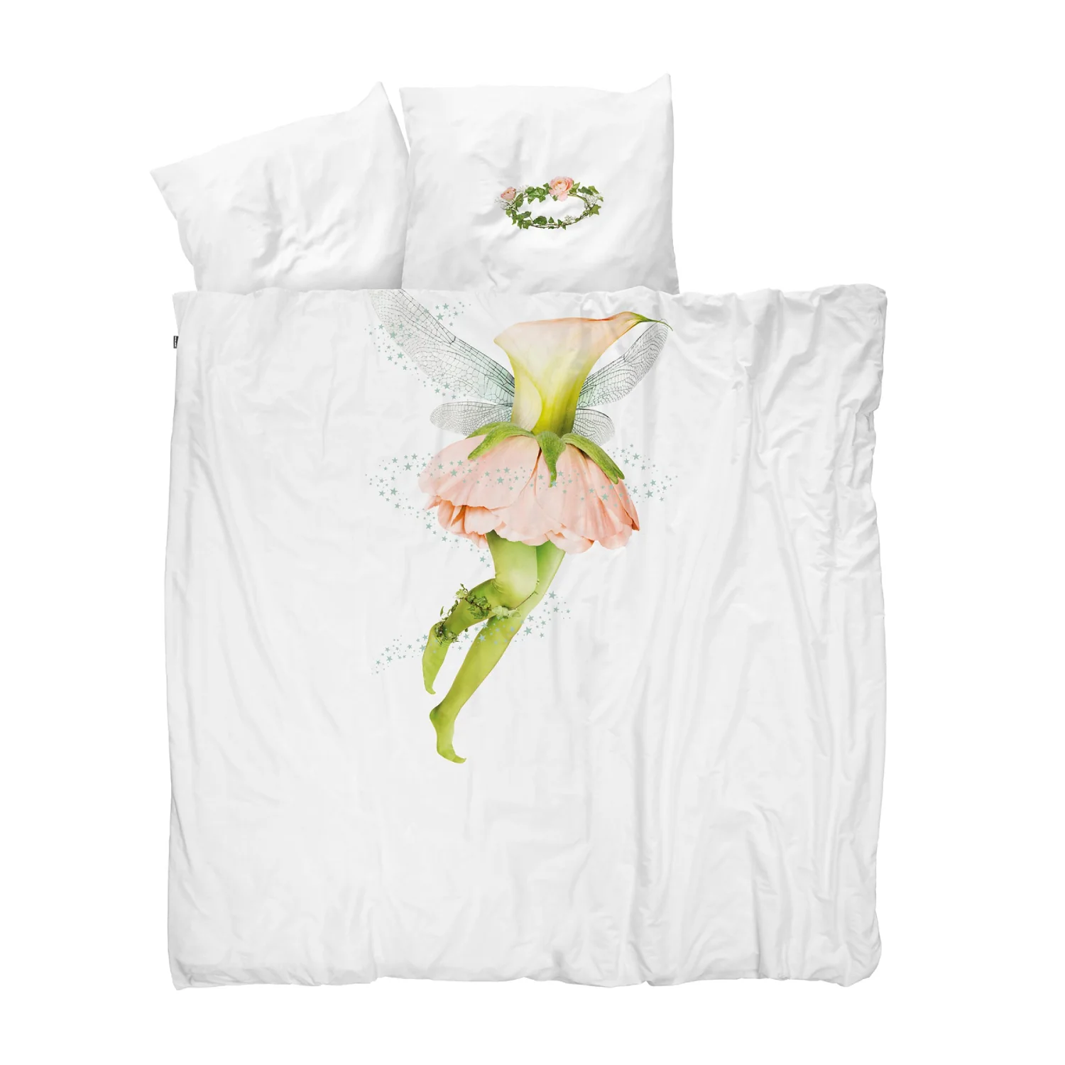 Snurk Queen Size 3-Piece Fairy Duvet Cover Set - White/Multi - Image 2