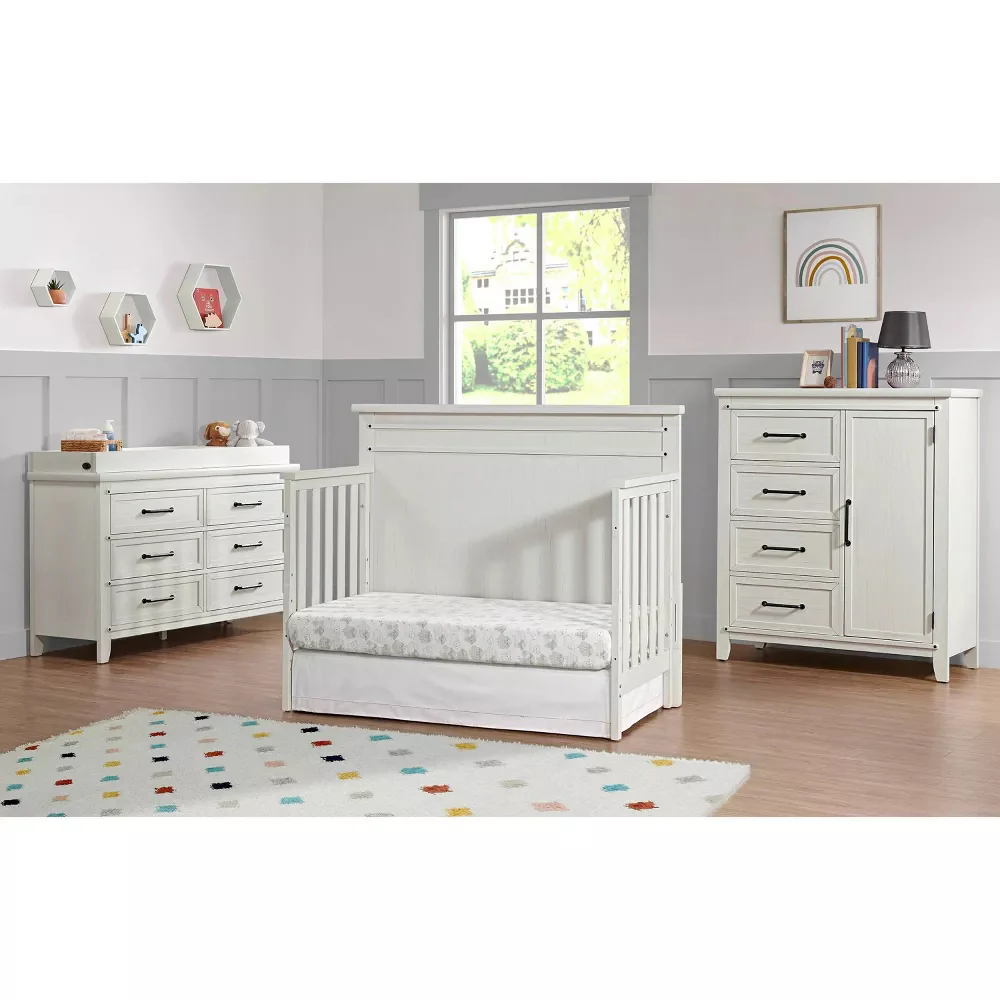 Soho Baby Ellison Rustic White 4-in-1 Convertible Crib - Image 11