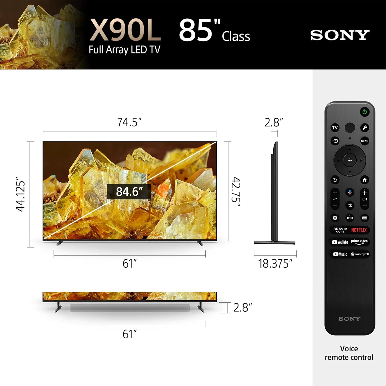 Sony Class BRAVIA XR X90L LED UHD 4K Smart Google TV - Image 6