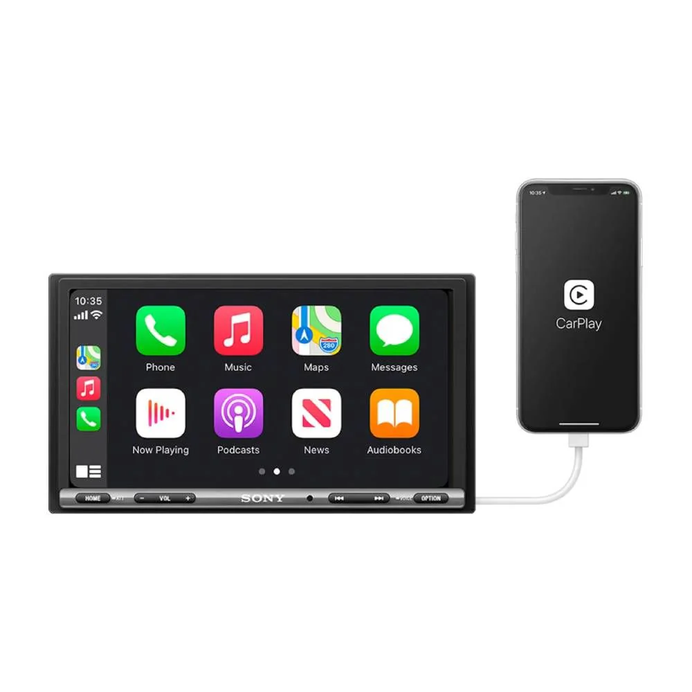 Sony XAV-AX3200 6.95" Bluetooth Media Receiver with CarPlay and Android Auto - Black - Image 5
