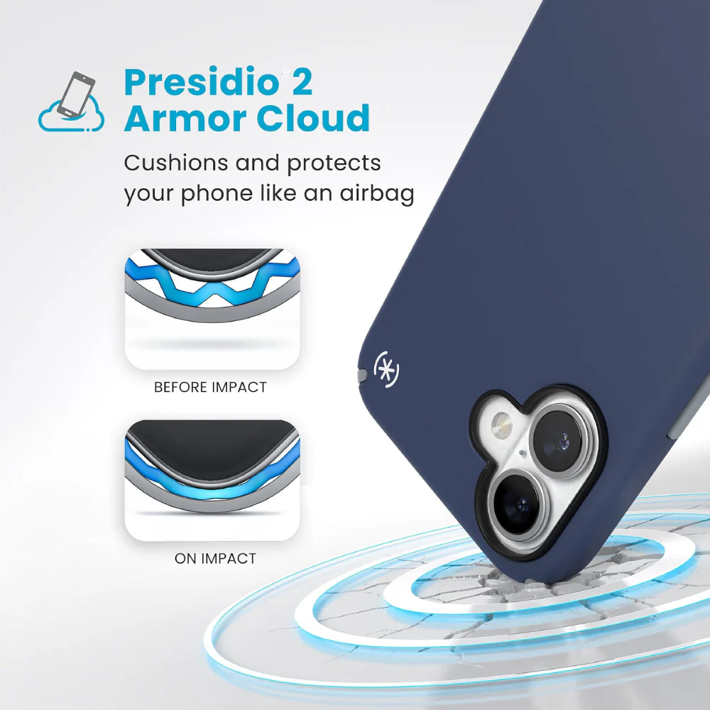 Speck Persidio2 Pro Case for Apple iPhone 16 Plus - Coastal Blue/Dust Grey - Image 5