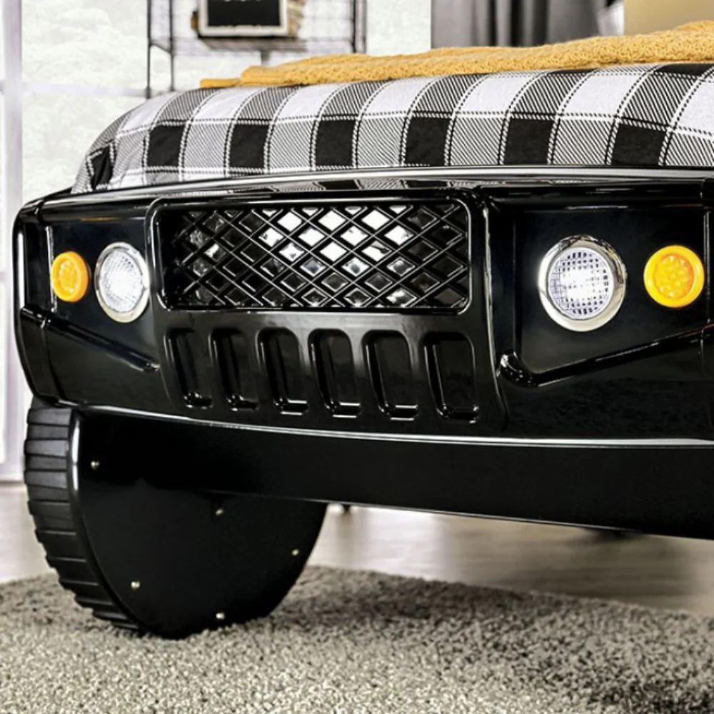Speed Jump Twin Size Off-Road Car Bed by Furniture of America - Black - Image 8
