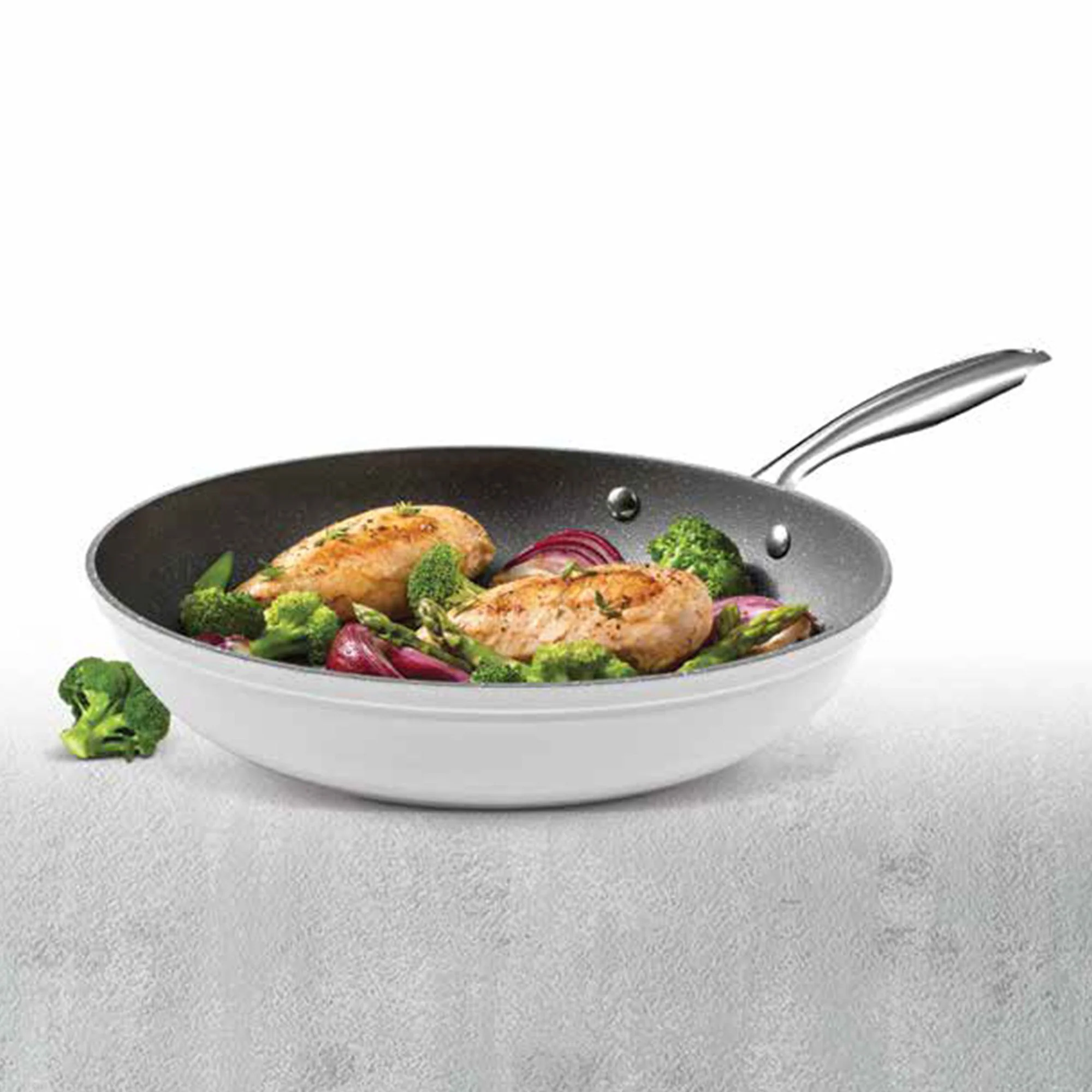 Starfrit The Rock ZERO 11" Ceramic Non-Stick Fry Pan - Black/Silver - Image 4