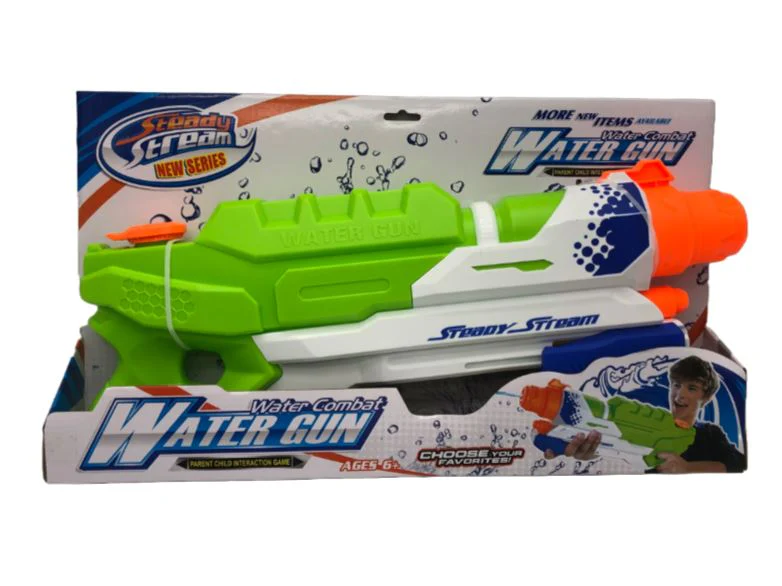 Steady Stream Air Pressure Shooting Water Gun - Green/White - Image 2