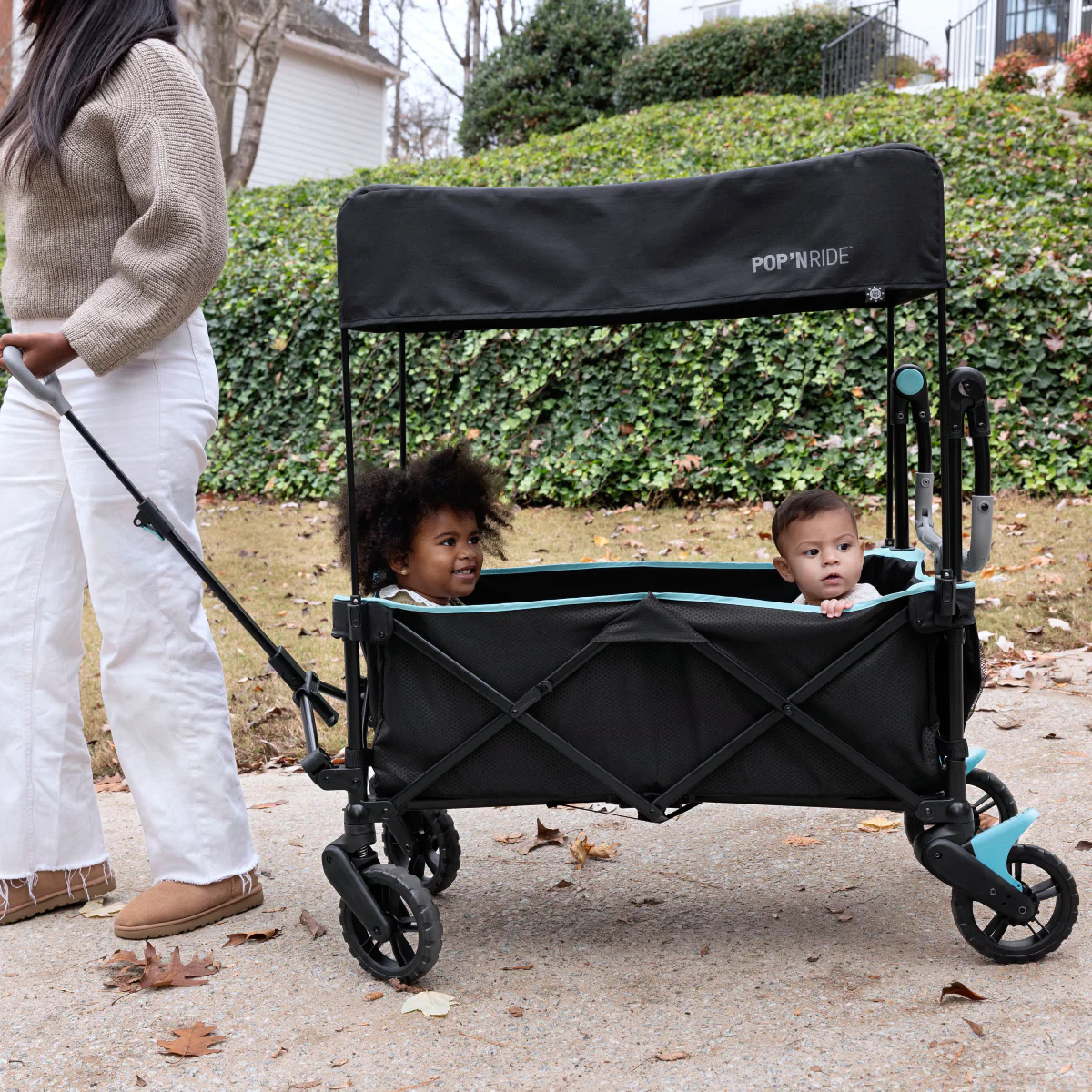 Summer by Ingenuity Pop 'N Ride Stroller Wagon - Black - Image 10