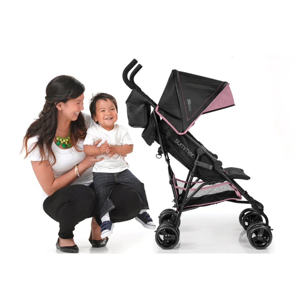 Summer Infant 3Dmini Convenience Stroller - Pink/Black - Image 5