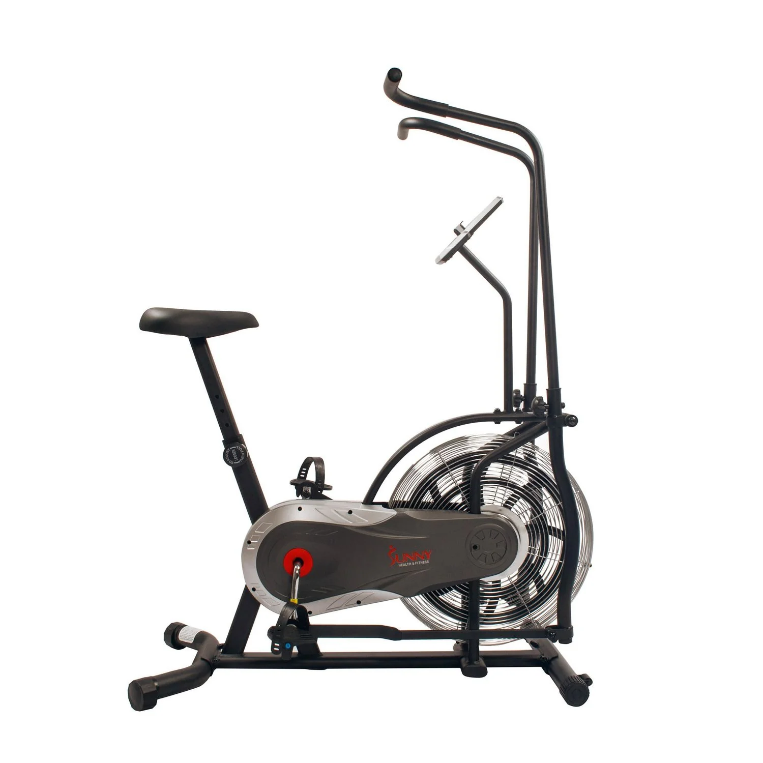Sunny Health & Fitness Air Resistance Fan Exercise Bike - Black