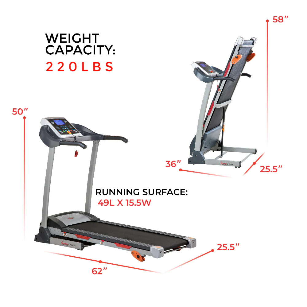 ?Sunny Health & Fitness Treadmill with Manual Incline And Display - Image 2