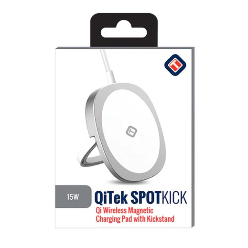 Tekya 15 Watts QiTek Spot Wireless Magnetic Kick Stand - Gray - Image 6