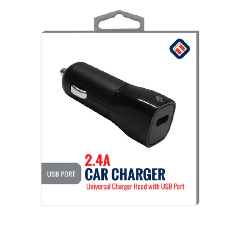 Tekya 2.4 Ampere USB-A Car Charger - Black - Image 3