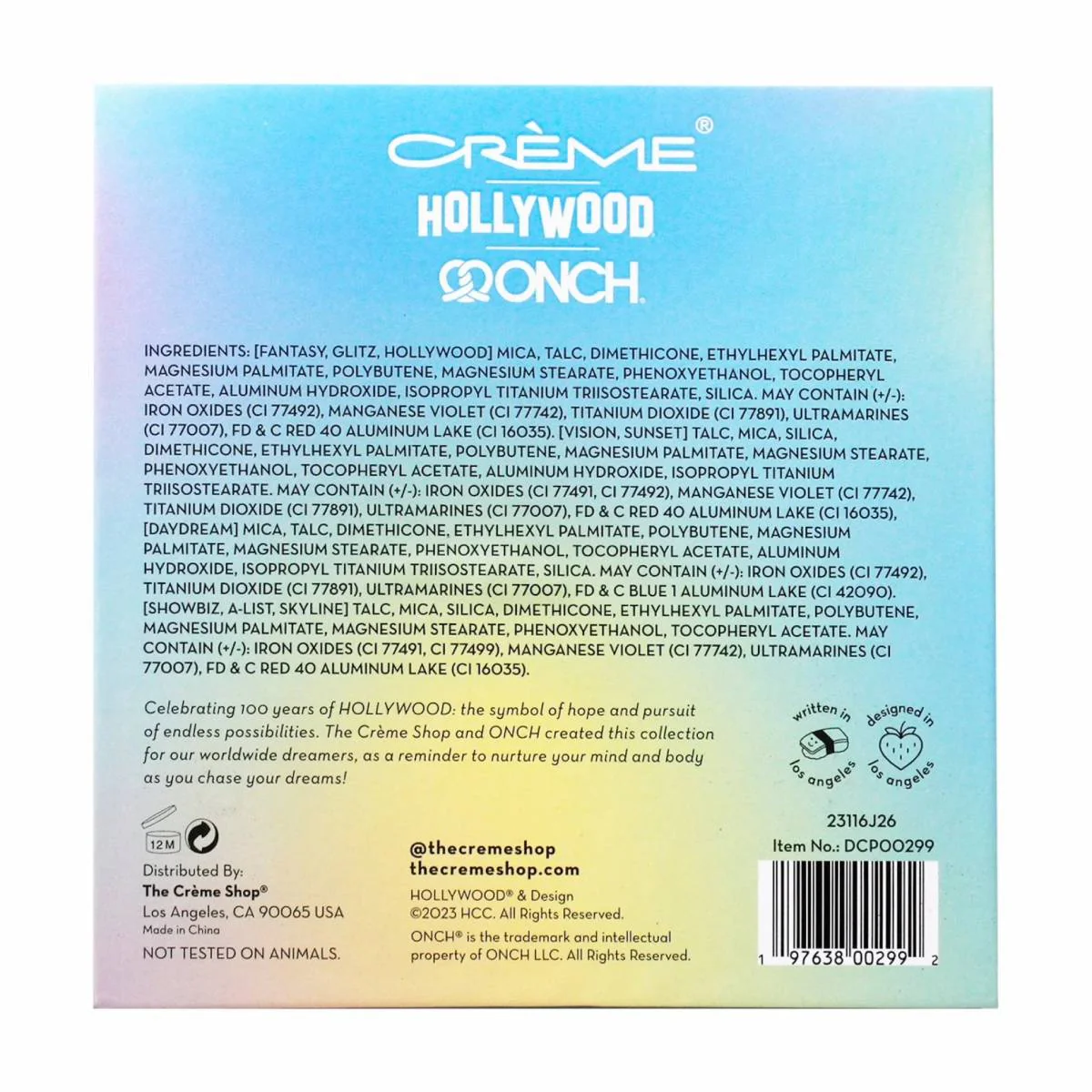 The Creme Shop Onch x Hollywood Dream City Eyeshadow Palette - Image 3