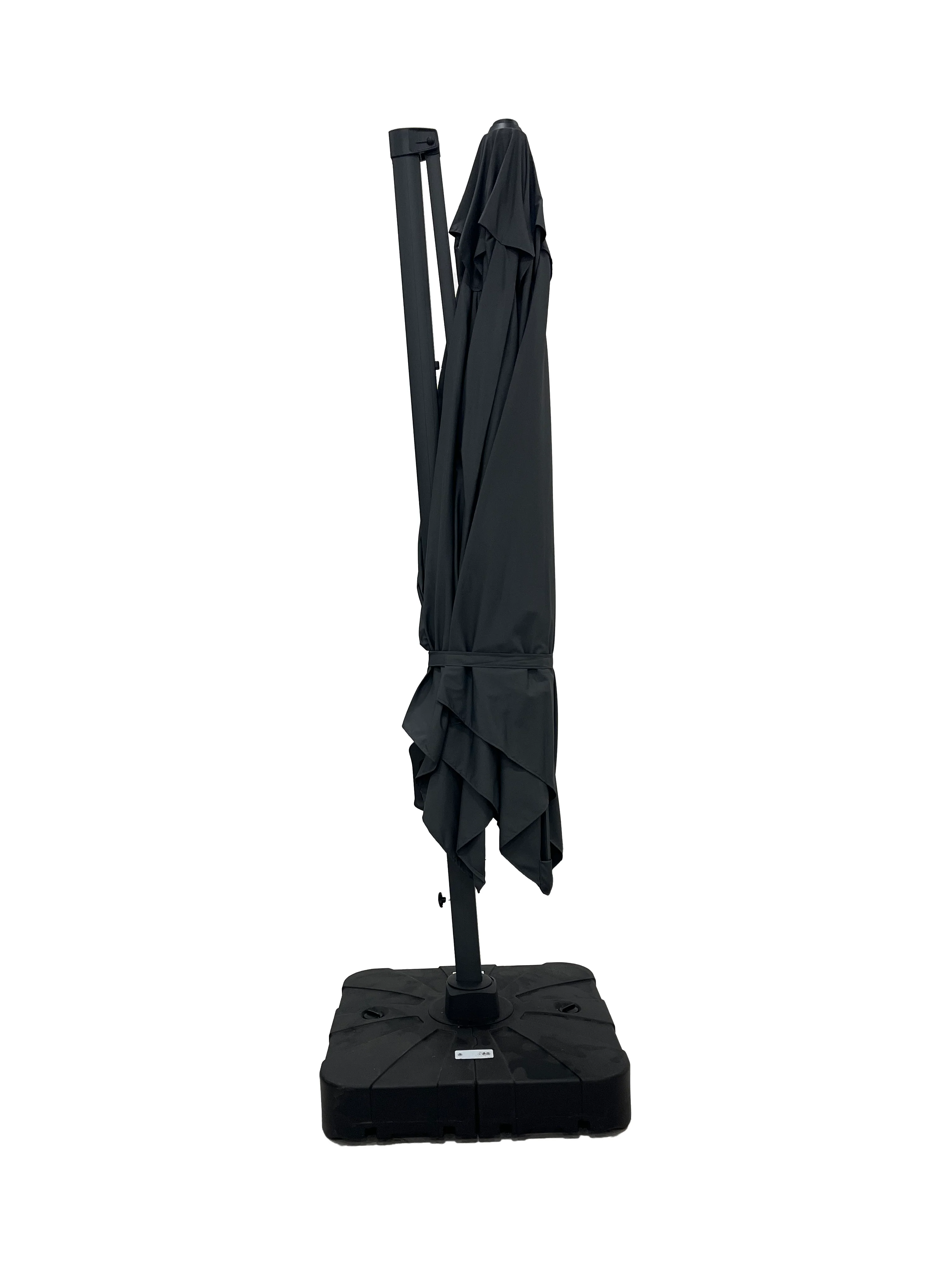 The Outdoor Institute Roma Hanging Umbrella with Base - Black - Image 3