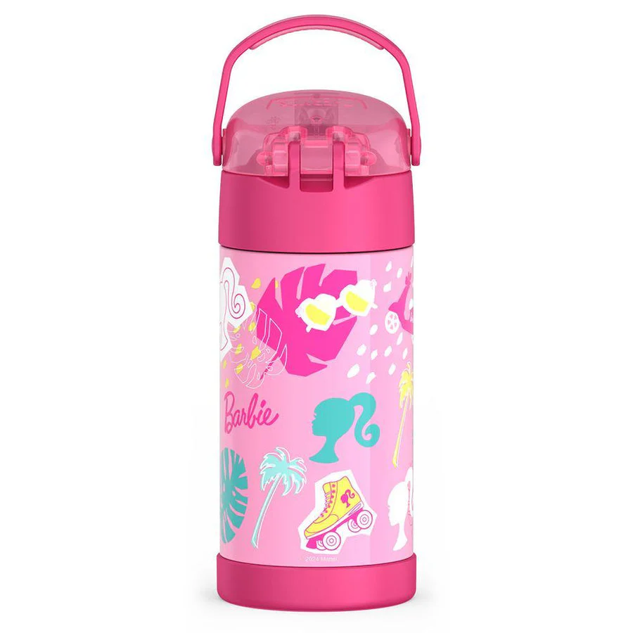 Thermos Funtainer Barbie 12 oz Water Bottle with Straw - Pink - Image 7