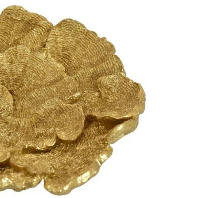 Three Hands 12.25'' Coral Shaped Table Top Decorative Plate - Gold - Image 2
