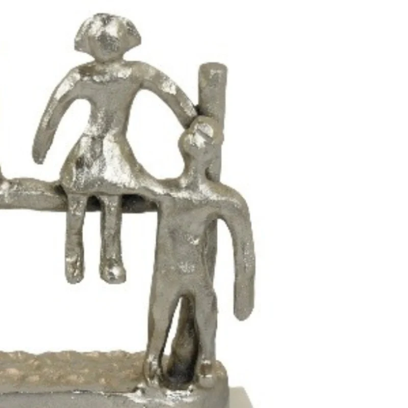 Three Hands 12'' Abstract Table Top Decorative Sculpture - Silver - Image 2