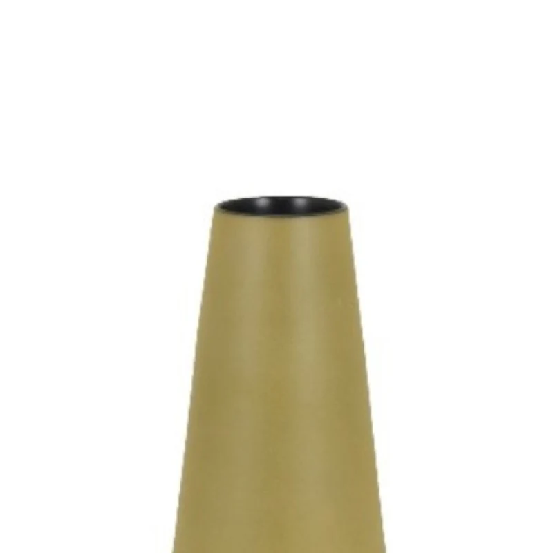 Three Hands 13.5" Geometric Vase - Yellow - Image 2