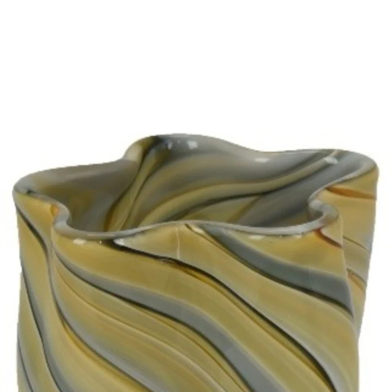 Three Hands 9" Cylindrical Vase - Tan - Image 2